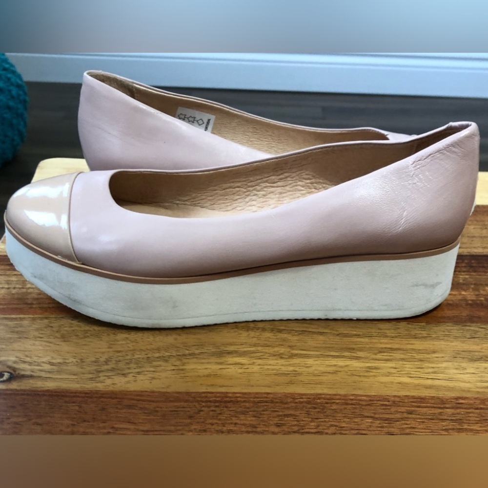Women's Platform Ballet Flats in Blush Pink
